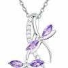 Necklaces | PRAYMOS Praymos 925 Sterling Silver Dragonfly Necklace For Women Dreamy Dragonfly Pendant Dragonfly Jewelry Birthday Gifts, 18+2\" Adjustable Chain