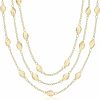 Necklaces | Barzel Barzel 18K Gold Plated Cascading Layer Leaf Necklace - Made In Brazil