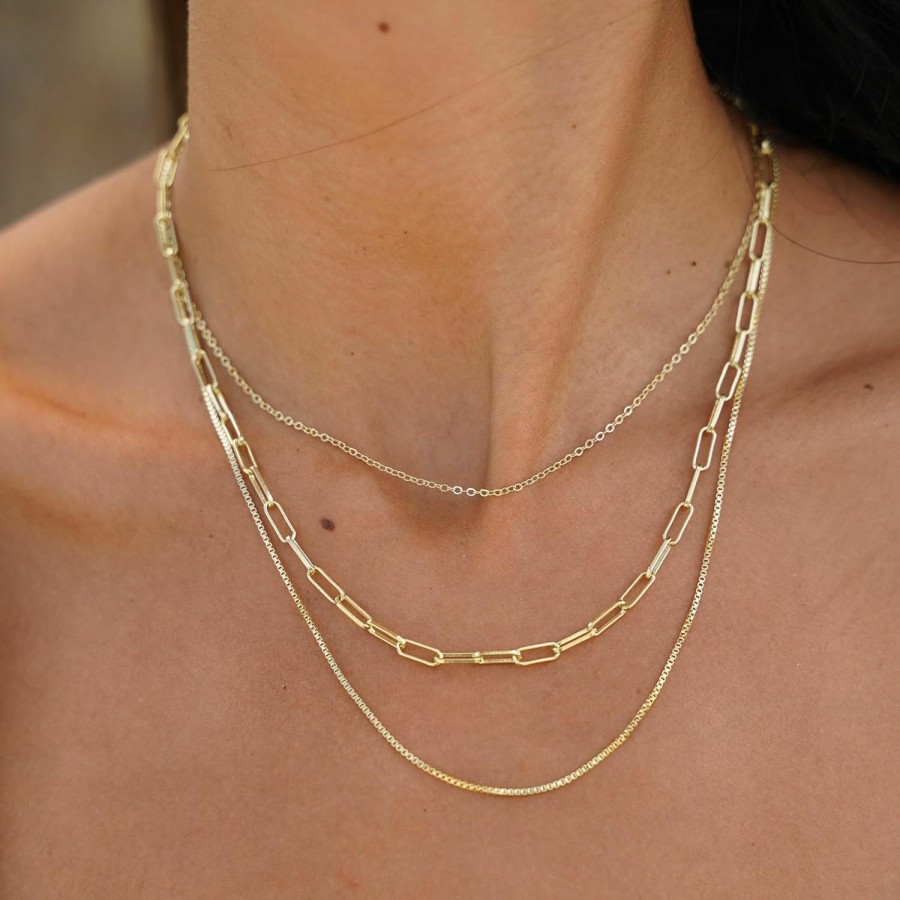 Necklaces | Voduim Voduim Gold Necklace For Women, 14K Gold Plated Choker Dainty Layered Necklaces, Silver Necklace For Women 14K White Gold Plated Dainty Layered Necklaces