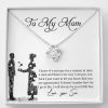 Necklaces | AZGifts Azgifts, To My Mom Necklace From Son I Know It'S Not Easy For A Woman To Raise A Man Love Knot Necklace For Mom, To My Boyfriend Mom, My Girlfriend Mom On Mother'S Day, Birthday With Message Card Box