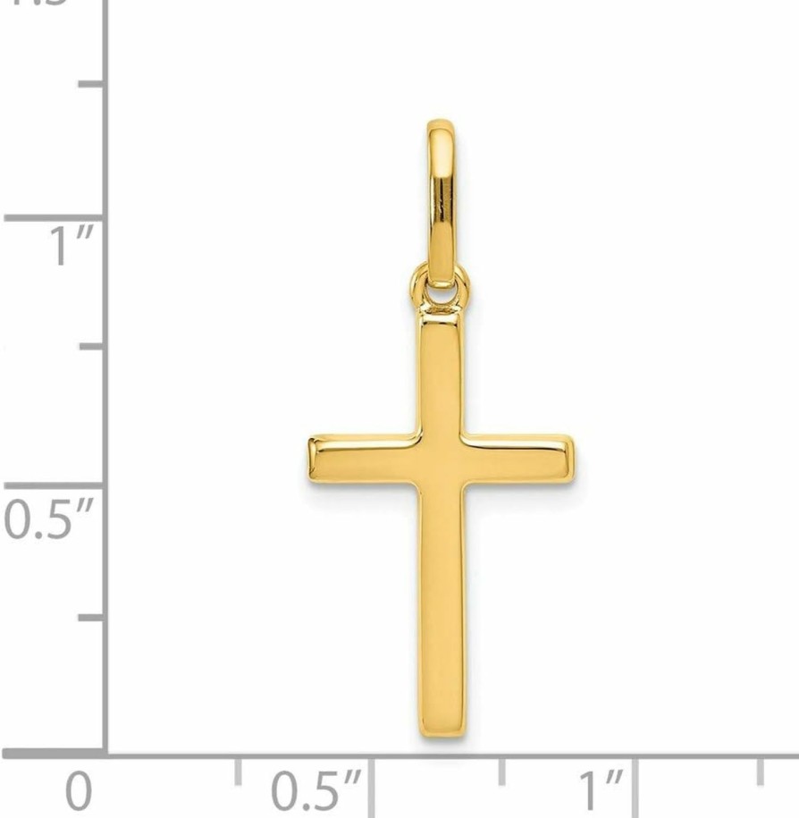 Necklaces | Amanda Rose Collection Amanda Rose Collection 14K White Or 14K Yellow Gold Cross Pendant Necklace For Women On A 14K Gold Chain| Real Solid 14K Gold Cross