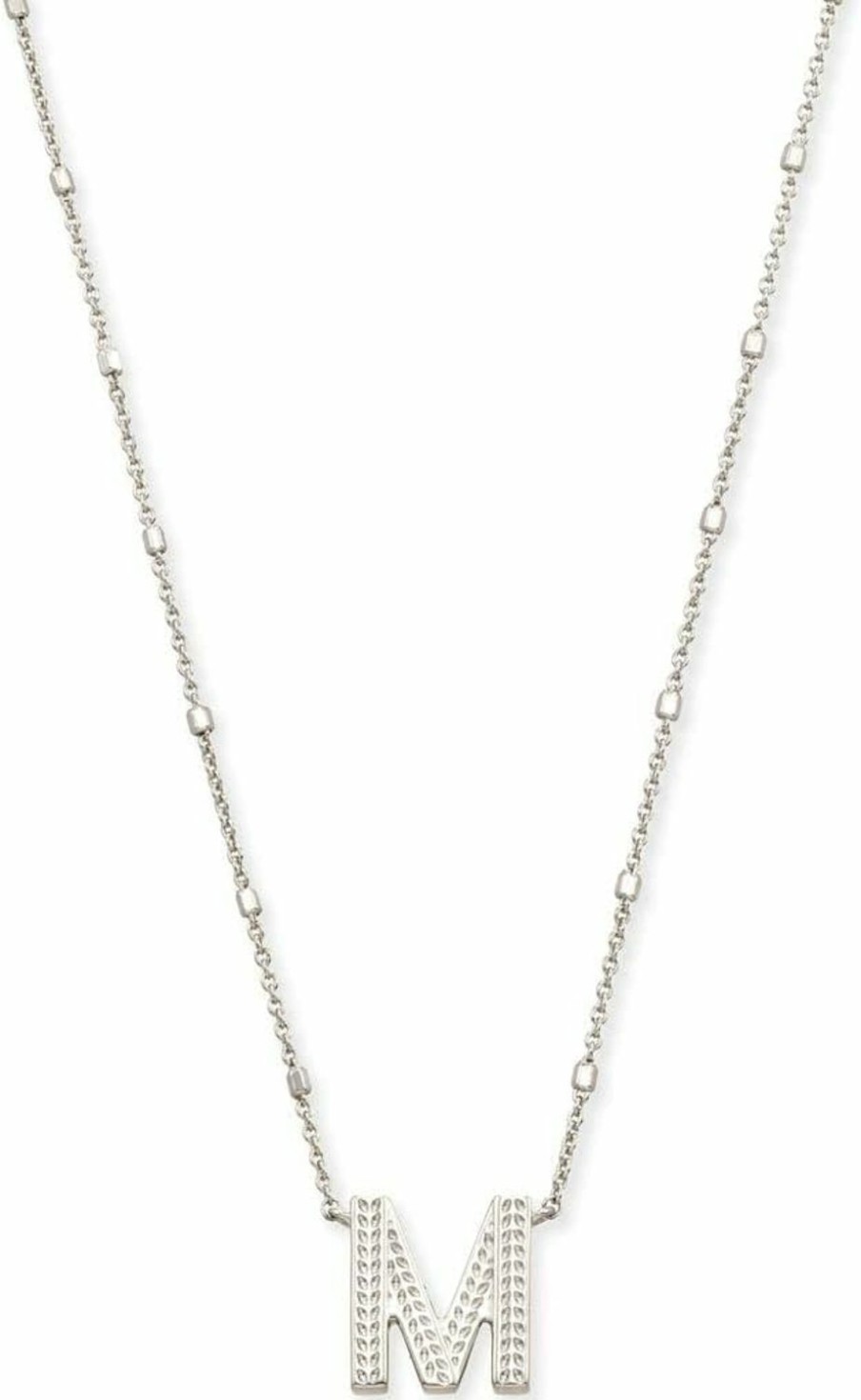 Necklaces | Kendra Scott Kendra Scott Letters A-Z Pendant Necklace For Women, Fashion Jewelry, Rhodium-Plated Brass