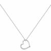 Necklaces | Raelyn&Bev. Raelyn&Bev. L'Amour Collection Jewellery, 18" +2" 925 Sterling Silver Heart Pendant Necklace,Choker Necklaces For Women, Girls With Polishing Cloth, Protection Box And Velvet Drawstring Bag