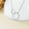 Necklaces | FENCCI Fencci Mothers Day Gifts For Mom 14K Gold Interlocking Circle Necklace Two Circles Mother Daughter Necklace Mom Jewelry For Women Daughter Sister