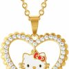 Necklaces | Hello Kitty Hello Kitty Sanrio Womens Heart Necklace Charm 18\" - Flash Plated Necklace Official License