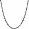 Necklaces | PDTJMTG 925 Sterling Silver Byzantine Chain 2.5Mm Byzantine Link Chain Necklace Gift For Men Women 18, 20, 22, 24, 26 Inch