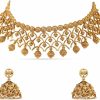 Necklaces | TARINIKA Tarinika Antique Gold Plated Kumud Choker With Geometric Filigree Design - Indian Jewelry Sets For Women | Perfect For Ethnic Occasions | Traditional South Indian Necklace | 1 Year Warranty*