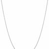 Necklaces | Kooljewelry Kooljewelry 14K White Gold Rope Chain Barely-There Necklace For Women (0.7 Mm, 0.9 Mm, 1 Mm Or 1.3 Mm) - Thin And Lightweight