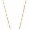 Necklaces | Kendra Scott Kendra Scott Letters A-Z Pendant Necklace For Women, Fashion Jewelry, 14K Gold-Plated Brass