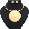 Necklaces | Barode Barode African Choker Necklace Gold Round Necklaces Gothic Chunky Statement Necklaces And Earrings Set Jewelry For Women And Girls