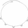 Necklaces | DAOCHONG Daochong 925 Sterling Silver Dainty Butterfly Choker Necklace For Women Teen Girls Jewelry Birthday Valentine'S Day Gifts