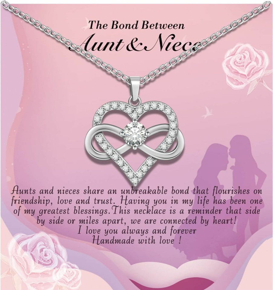 Necklaces | Alittlecare Alittlecare Niece Gifts From Auntie - Aunt Gifts From Niece - Aunt Niece Necklace For Birthday Christmas Graduation Wedding With Nice Message Card And Box