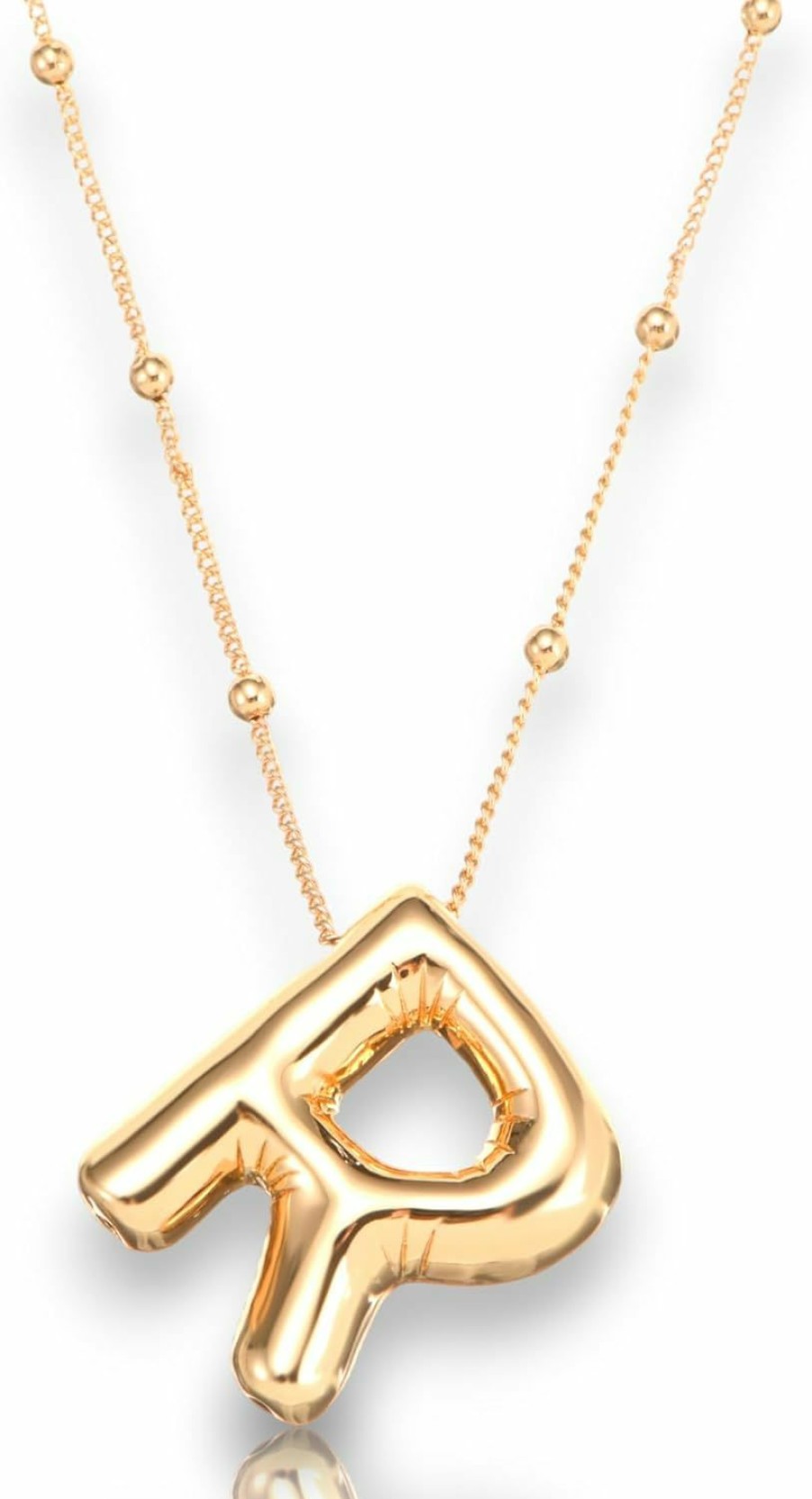 Necklaces | theserro Theserro Balloon Initial Necklaces For Women, Dainty Bubble Letter Necklace,18K Gold Plated Balloon Pendant Alphabet Necklaces For Teen Girls Girlfriend Charm Simple Jewerlry Gift