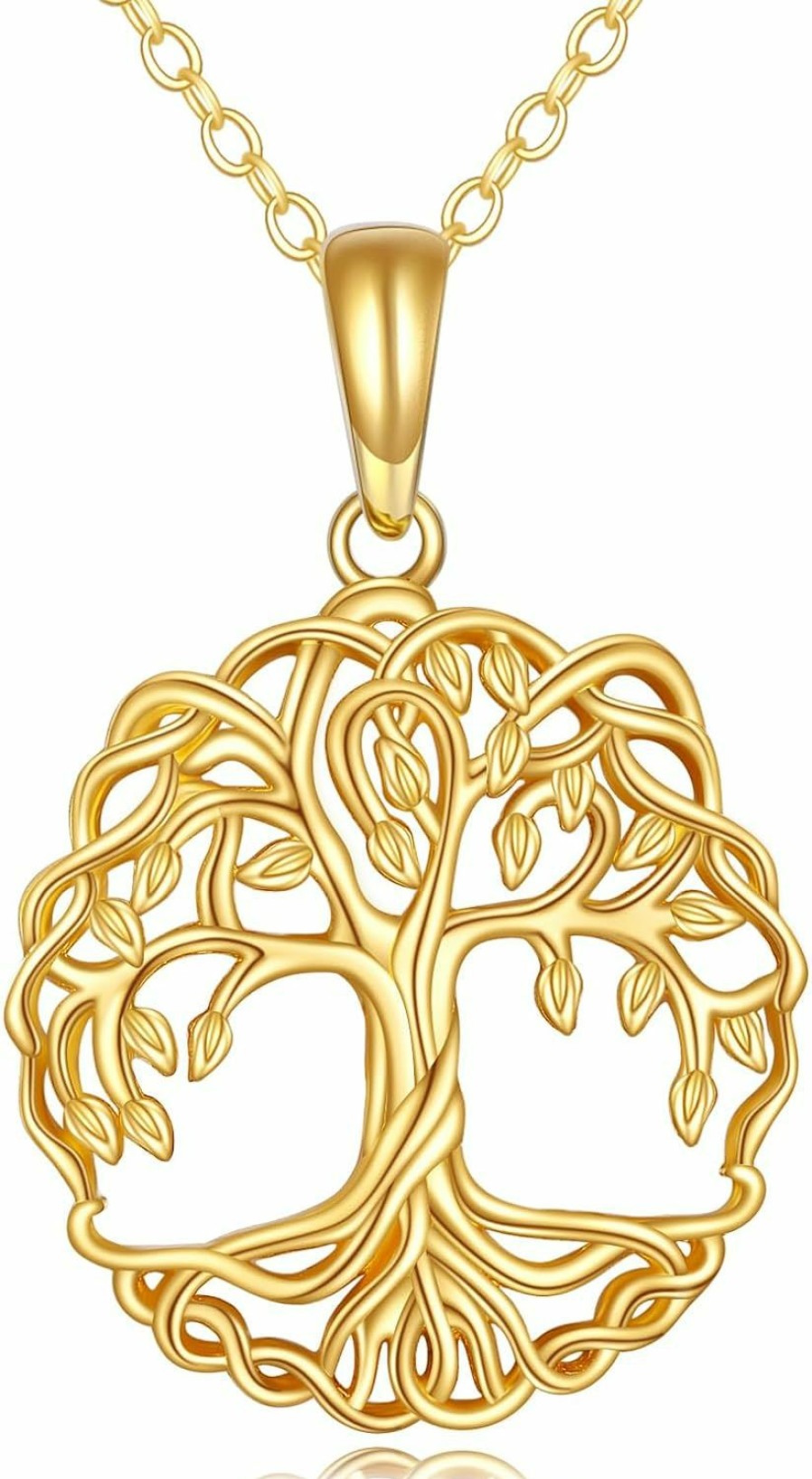 Necklaces | KECHO Kecho 14K Tree Of Life Necklace For Women 14K Yellow Gold Family Tree Of Life Pendant