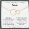 Necklaces | HOPE LOVE SHINE Loss Of Son Sympathy Gift For Mother Necklace Memorial Remembrance Bereavement Jewelry Of Sons Passing Away For Mourning Mom Sentimental Unique Idea In Loving Memory Of Son In Heaven Gold / Silver