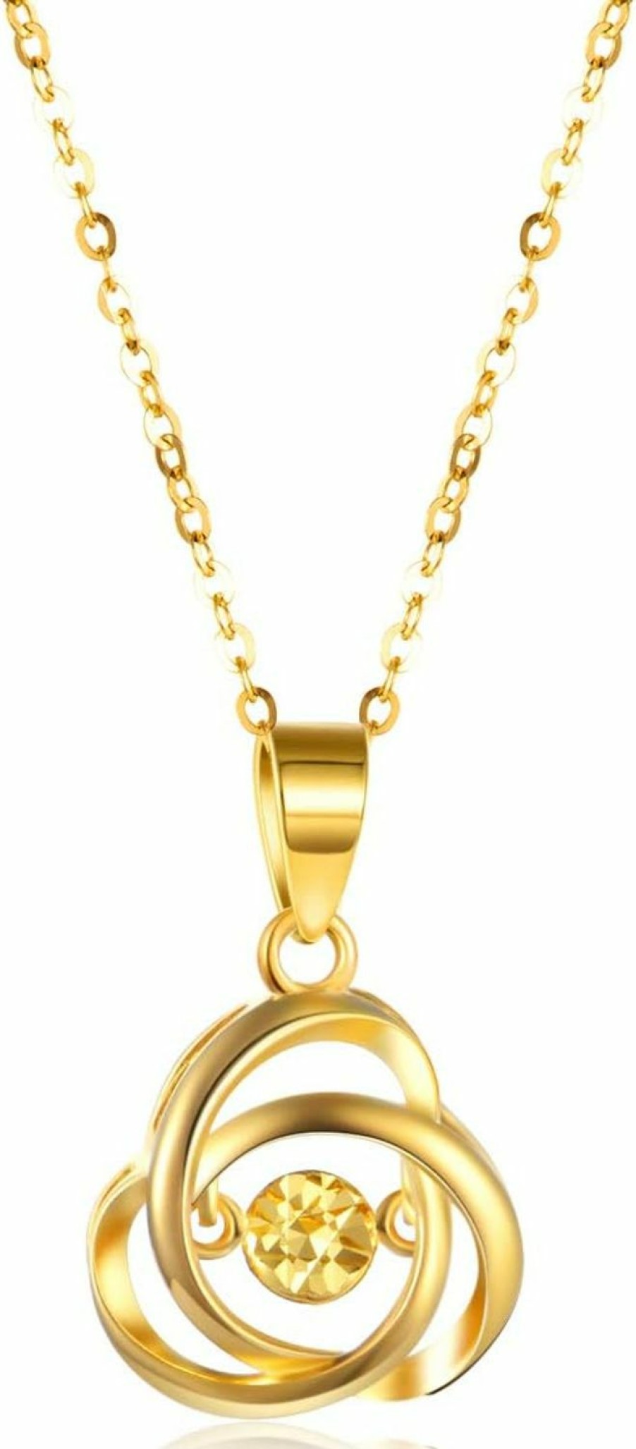 Necklaces | SISGEM Sisgem 18K Gold Love Knot Pendant Necklace For Women, Real 18 Karat Gold Anniversary Jewelry For Wife, Birthday Gifts For Mother, Present For Her, 18\"