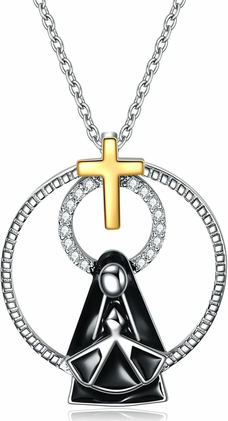 Necklaces | YFN Yfn Religious Protector Necklace Sterling Silver Patron Saint Pendant Locket Urn Jewelry Gifts For Women Men