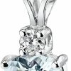 Necklaces | PEORA Peora 14K White Gold Aquamarine And Diamond Pendant, Aaa Grade Heart Shape Solitaire, 6Mm, 0.75 Carat Total