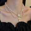 Necklaces | fxmimior Fxmimior Women Bridal Vintage 1920S Layered Tassels Pearl Shiny Choker Necklace Fashion Gold Simple Necklaces For Women And Girls