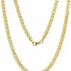 Necklaces | JEWELHEART Jewelheart 14K Gold Double Cuban Link Chain Men - 3Mm 3.7Mm 4.5Mm Diamond Cut Link Necklace - Yellow Real Gold Chain Necklace For Women With Lobster Clasp 16" 18" 20" 22" 24"