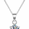 Necklaces | Stylish Gears Gra Certified 2 Carat Moissanite Pendant In 925 Sterling Silver 6 Claws - Necklace For Wife/Mom/Sister Etc., Ideal For Birthday/Mother'S Day Or Any Special Occasions