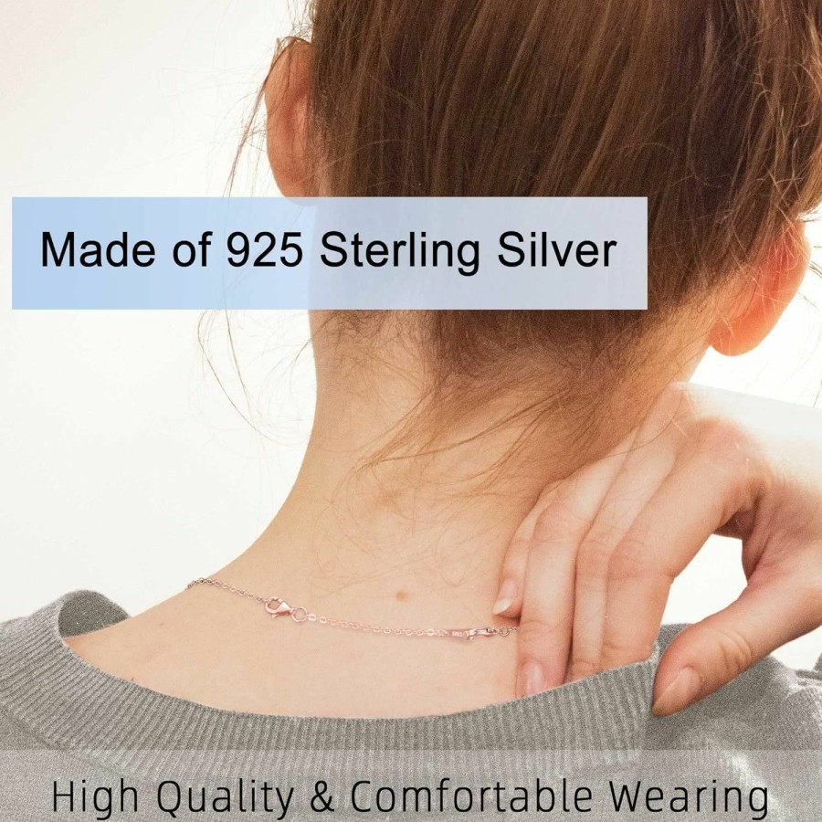 Necklaces | VANBARIS 925 Sterling Silver Necklace Extender Sterling Silver Necklace Chain Extenders For Necklaces 2\", 3\", 4\" Inches