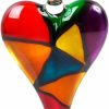 Necklaces | CHUVORA Chuvora Hand Blown Murano Glass Multi-Colored Mosaic Design Heart Pendant Necklace For Women, Red Yellow Purple Green 18-20 Inches