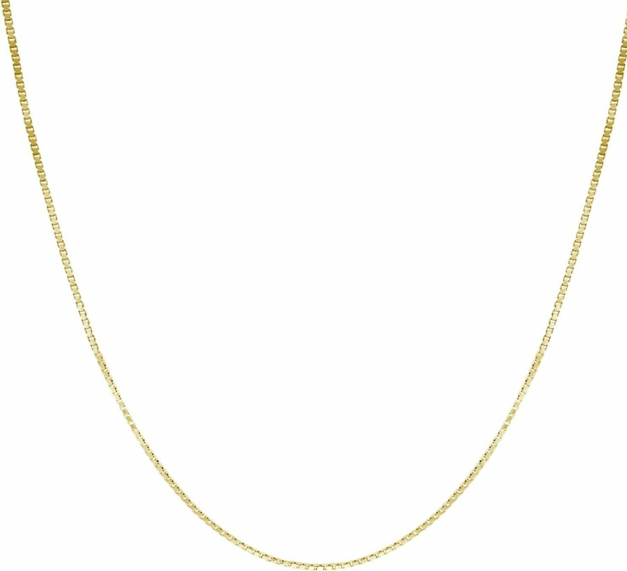 Necklaces | Honolulu Jewelry Company Honolulu Jewelry Company 14K Solid Gold 0.7Mm Box Chain Necklace, 16\" - 30\"