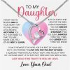 Necklaces | Larvincy To My Daughter Necklace From Dad With Heartfelt Message & Elegant Box, Mothers Day Gifts For Daughter, Father Daughter Gifts From Dad, Birthday Gift For Daughter Adult, Father Daughter Necklace