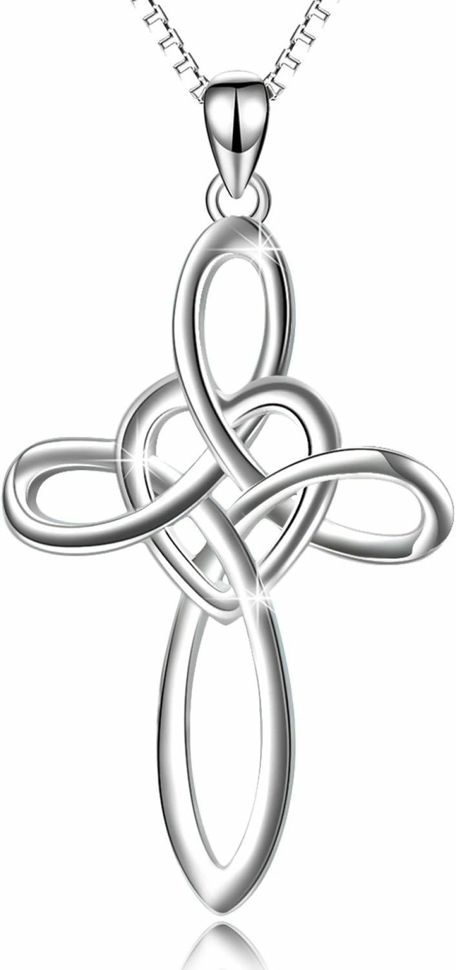 Necklaces | YFN Yfn Celtic Knot Cross Necklace Sterling Silver Infinity Love Heart Pendant Necklace