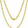 Necklaces | JEWELHEART Jewelheart 14K And 10K Real Gold Twisted Necklace For Women - 2.2Mm Diamond Cut Braided Chain Link Necklace - Dainty Yellow Gold Pendant Necklace With Lobster Clasp 14" 16" 18" 20" 22" 24"