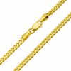 Necklaces | Jewelry America Jewelry America Solid 14K Yellow Gold 2.5Mm Miami Cuban Link Chain Curb Necklace With Lobster Clasp