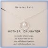 Necklaces | Burning Love Burning Love Mother Daughter Necklace Gifts For Mom From Daughter Sterling Silver Circle Necklace For Women Christmas Holiday Jewelry