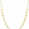 Necklaces | gorjana Gorjana Women'S Chloe Mini Necklace, 18K Gold Or Silver Plated, Strand Chain W/ Tiny Hammered Disc Charms