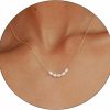 Necklaces | DIBOLA Dibola Dainty Pearl Necklaces For Women Girls 14K Gold/Silver Plated Cute Single Pearl Necklace Elegant Small Tiny Pearl Choker Thin Chain Necklace Simple White Pearl Drop Y Long Necklace Freshwater Pearled Pendant Necklace Pearls Jewelry Gift