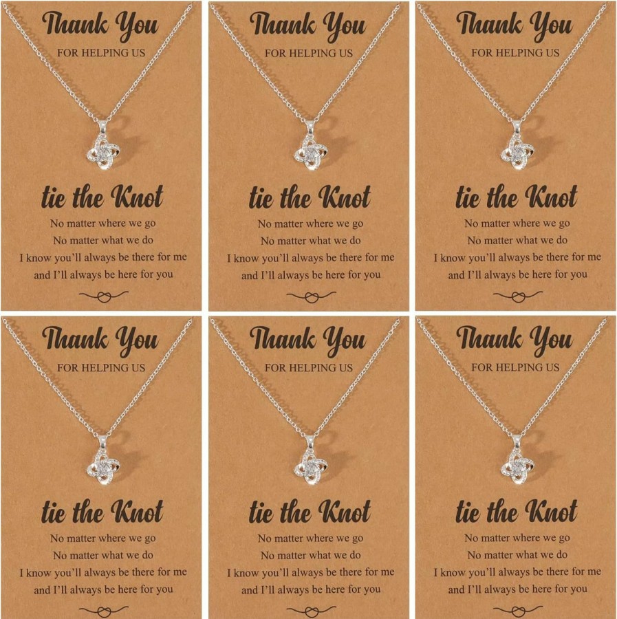 Necklaces | Your Always Charm Your Always Charm Bridesmaid Gifts For Wedding Day 2/4/6 Pcs Bridesmaid Necklaces Thank You For Helping Us Necklace Bridesmaid Proposal Gifts Bridal Shower Gifts Jewelry