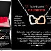 Necklaces | LOVAMILY Lovamily Daughter Gifts - Daughter Necklace Gift From Mom Dad With Red Rose Gift Box Birthday Valentine Mothers Day Christmas Graduation From Mother Father