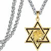 Necklaces | Sbzxbt Star Of David Necklace For Men Sterling Silver Lion Star Of David Necklace Jewish Jewelry For Men Women