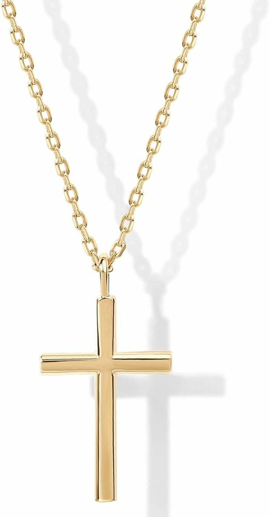 Necklaces | PAVOI Pavoi 14K Gold Plated Cubic Zirconia Cross Pendant Necklaces For Women | Linear Bezel Cz Religious Cross Faith Pendant Necklace