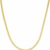 Necklaces | Kooljewelry Kooljewelry 10K Yellow Gold 1.67 Mm Herringbone Chain Necklace (18, 20, 22, 24, 30 Or 36 Inch)