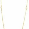 Necklaces | SAVEARTH DIAMONDS Savearth Diamonds 2.9Mm Round Moissanite Diamond Lab Created Bezel Set Yard Station Chain Necklace In 14K Gold Over Sterling Silver 16'' To 36\" (0.60 Ct To 1.60 Ct), Mother'S Day Gift For Her