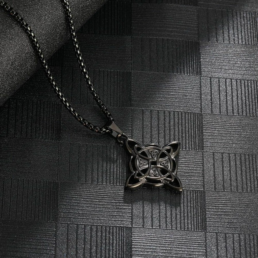 Necklaces | NIGHTCRUZ Nightcruz Witches Knot Necklace, Celtic Knot Pendant With Triquetra Trinity