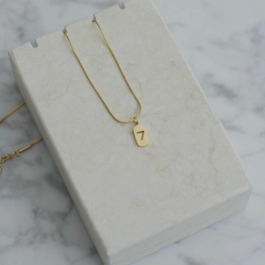 Necklaces | Shapes Studio Shapes Studio 18K Gold Plated Lucky Seven Charm Necklace