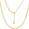 Necklaces | JEWELHEART Jewelheart 14K Real Gold Chain Adjustable 13" To 17" Choker Necklaces For Women, Dainty Solid Gold Chain Necklace, Ladies Minimalist Gold Chain Choker