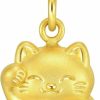 Necklaces | CHOW SANG SANG Chow Sang Sang 999 24K Solid Gold Maneki Neko Lucky Cat Charm Pendant For Women 91976P [Not Include The Necklace]