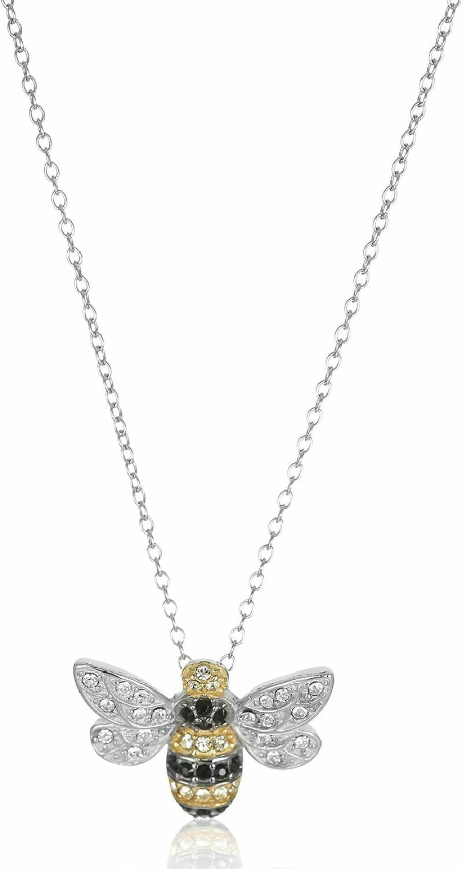 Necklaces | Amazon Collection Amazon Collection Sterling Silver Pendant Necklace Made With Crystal (18\")