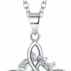 Necklaces | YMHOP Ymhop Witches Knot Necklace Nudo De Bruja Pendant Original Tetragrammaton Amuleto De Proteccion 925 Sterling Silver Wicca Moon Irish Celtic Jewelry For Women Girls A