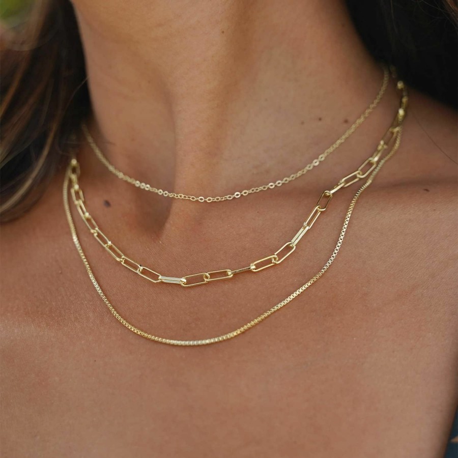 Necklaces | Krudan Krudan Dainty Gold Necklace For Women,14K Gold Plated Layered Necklaces For Women Herringbone Bead Necklaces Snake Paperclip Chain Choker Necklaces For Women Trendy Gold Jewelry For Women Girl Gifts