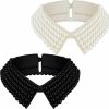 Necklaces | Hicarer 2 Pieces Pearl Collar Necklace For Women Girls Detachable Fake Collar Simulated Pearl Beaded Bib Dickey Collar