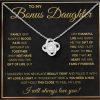 Necklaces | OC9 Gifts Oc9 Gifts Bonus Daughter Necklace Birthday Graduation Christmas Gift With Message Card And Led Jewelry Box Gift Pendant For Step Daughter Goddaughter (Standard Box, Gold Fate Knot)